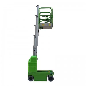 Self-Propelled Single Mast aerial work platform ，Self-Propelled aerial platform portable man lift，self-moving hydraulic aerial work lift