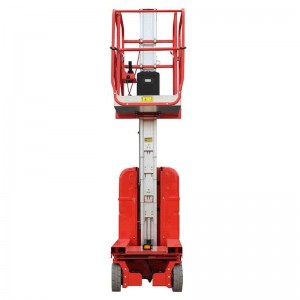 Self-Propelled Single Mast aerial work platform ，Self-Propelled aerial platform portable man lift，self-moving hydraulic aerial work lift